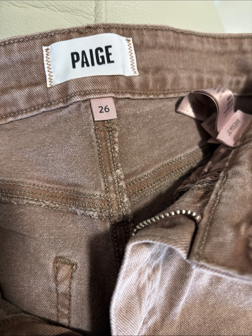 PAIGE Women's Jeans in Warm Brown - Picture 3 of 4